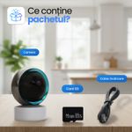 Casa si Gradina - Mobilier - Mobilier copii - Monitoare video copii - Camera Rotativa Wireless Full HD 1080p 360° Vedere Nocturna Detectare Miscare Audio Bidirectional Card 16GB - Infinity.ro
