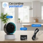 Casa si Gradina - Mobilier - Mobilier copii - Monitoare video copii - Camera Rotativa Wireless Full HD 1080p 360° Vedere Nocturna Detectare Miscare Audio Bidirectional Card 32GB - Infinity.ro