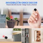 Laptop, Telefoane si Tablete - Wearables si gadgeturi - Gadgeturi - Dispozitive spionaj - Mini Camera Spion WiFi Full HD 1080P Card 16GB Unghi 140° Detectare AI Miscare Vedere Nocturna 10m Alerte Push 30mm - Infinity.ro