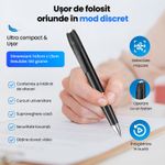 Laptop, Telefoane si Tablete - Wearables si gadgeturi - Gadgeturi - Dispozitive spionaj - Pix Spion cu Camera Video Full HD 1080P, Card MicroSD 64GB Inclus, Baterie 150 Min, Inregistrare Audio-Video, Negru - Infinity.ro