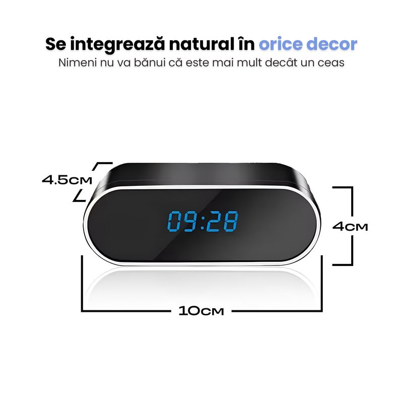 Laptop, Telefoane si Tablete - Wearables si gadgeturi - Gadgeturi - Dispozitive spionaj - Camera Spion Ceas WiFi 1080P Full HD, Vedere Nocturna, Detectare Miscare, Alerte Telefon, Audio Video - Infinity.ro