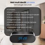 Laptop, Telefoane si Tablete - Wearables si gadgeturi - Gadgeturi - Dispozitive spionaj - Camera Spion Ceas WiFi 1080P Full HD, Vedere Nocturna, Detectare Miscare, Alerte Telefon, Audio Video - Infinity.ro