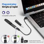 Laptop, Telefoane si Tablete - Wearables si gadgeturi - Gadgeturi - Dispozitive spionaj - Pix Spion cu Camera Video Full HD 1080P, Card MicroSD 16GB Inclus, Baterie 150 Min, Inregistrare Audio-Video, Negru - Infinity.ro