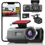 Auto si Moto - Electronice auto - Camere auto si DVR - Camera Auto DVR 4K Fata Spate WiFi Card 32GB, WDR Vedere Nocturna, G-Sensor, Parking 24H, Unghi 170°, Marsarier - Infinity.ro