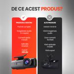 Auto si Moto - Electronice auto - Camere auto si DVR - Camera Auto DVR 4K Fata Spate WiFi Card 32GB, WDR Vedere Nocturna, G-Sensor, Parking 24H, Unghi 170°, Marsarier - Infinity.ro