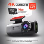 Auto si Moto - Electronice auto - Camere auto si DVR - Camera Auto DVR 4K Fata Spate WiFi Card 16GB, WDR Vedere Nocturna, G-Sensor, Parking 24H, Unghi 170°, Marsarier - Infinity.ro