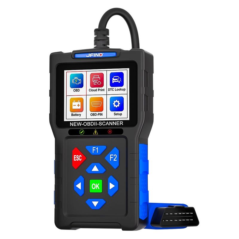 Auto si Moto - Reparatii si depanare - Scule auto - Testere si multimetre - Tester auto JFIND JF700 Pro OBD2 Scanner – Diagnostic complet motor, baterie si senzori, 12V, ecran color - Infinity.ro