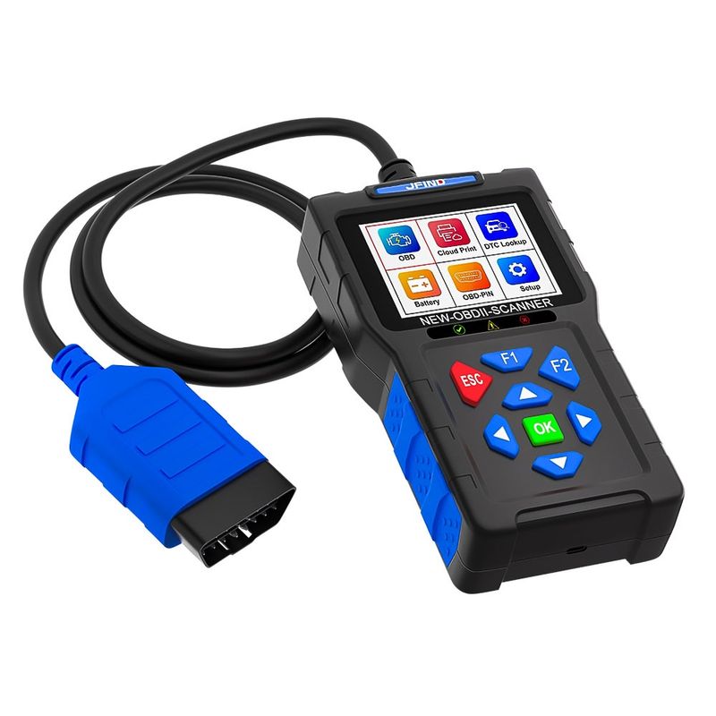 Auto si Moto - Reparatii si depanare - Scule auto - Testere si multimetre - Tester auto JFIND JF700 Pro OBD2 Scanner – Diagnostic complet motor, baterie si senzori, 12V, ecran color - Infinity.ro