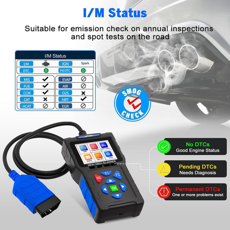 Auto si Moto - Reparatii si depanare - Scule auto - Testere si multimetre - Tester auto JFIND JF700 Pro OBD2 Scanner – Diagnostic complet motor, baterie si senzori, 12V, ecran color - Infinity.ro