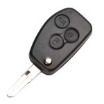 Auto si Moto - Electronice auto - Accesorii electronice auto - Carcasa cheie auto Techstar, transformatoare tip briceag, cu 3 butoane si lama VAC102, compatibila Dacia Logan - Infinity.ro