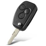 Auto si Moto - Electronice auto - Accesorii electronice auto - Carcasa cheie auto Techstar, transformatoare tip briceag, cu 3 butoane si lama VAC102, compatibila Dacia Logan - Infinity.ro