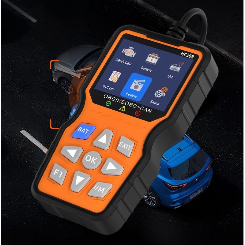 Auto si Moto - Reparatii si depanare - Scule auto - Testere si multimetre - Tester diagnoza auto Techstar HC368 OBD2 EOBD CAN, display 2.8, Live Data, IM Readiness, Test baterie, 50000+ coduri DTC - Infinity.ro
