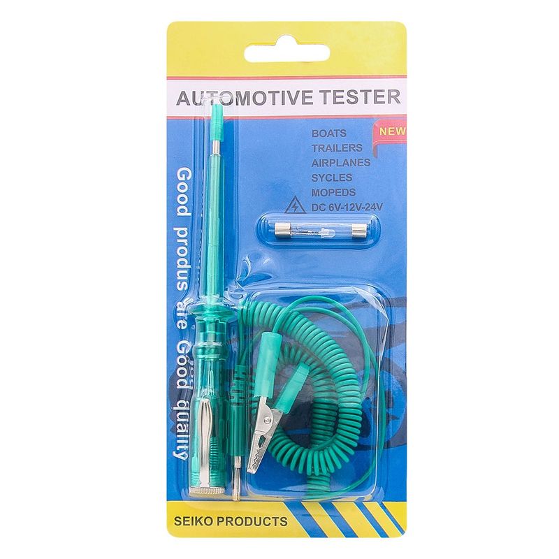 Auto si Moto - Reparatii si depanare - Scule auto - Testere si multimetre - Tester circuite auto 6–24V cu lampa de control, sonda de test si cablu spiralat pentru instalatii electrice auto - Infinity.ro