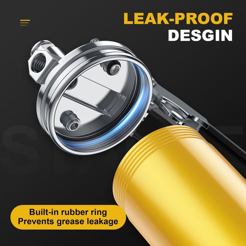 Auto si Moto - Reparatii si depanare - Scule auto - Scule si truse auto - Pistol gresare 8000 PSI pentru niplu de gresare Techstar®, actionare cu o singura mana, ax heavy duty, cap pistol gres - Infinity.ro