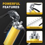 Auto si Moto - Reparatii si depanare - Scule auto - Scule si truse auto - Pistol gresare 8000 PSI pentru niplu de gresare Techstar®, actionare cu o singura mana, ax heavy duty, cap pistol gres - Infinity.ro