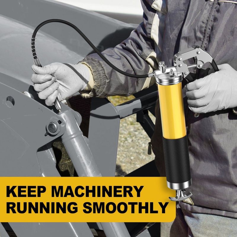 Auto si Moto - Reparatii si depanare - Scule auto - Scule si truse auto - Pistol gresare 8000 PSI pentru niplu de gresare Techstar®, actionare cu o singura mana, ax heavy duty, cap pistol gres - Infinity.ro