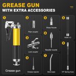 Auto si Moto - Reparatii si depanare - Scule auto - Scule si truse auto - Pistol gresare 8000 PSI pentru niplu de gresare Techstar®, actionare cu o singura mana, ax heavy duty, cap pistol gres - Infinity.ro