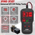 Auto si Moto - Reparatii si depanare - Scule auto - Testere si multimetre - Tester relee auto JFIND JF107, universal 12V/24V, pentru relee 4 pini si 5 pini, indicator LED bun/defect - Infinity.ro
