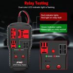 Auto si Moto - Reparatii si depanare - Scule auto - Testere si multimetre - Tester relee auto JFIND JF107, universal 12V/24V, pentru relee 4 pini si 5 pini, indicator LED bun/defect - Infinity.ro