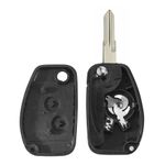 Auto si Moto - Electronice auto - Accesorii electronice auto - Carcasa cheie auto Techstar, transformatoare tip briceag, cu 2 butoane si lama VAC102, compatibila Dacia Logan - Infinity.ro