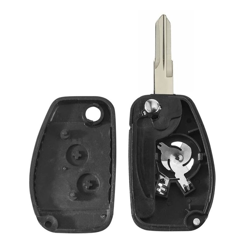 Auto si Moto - Electronice auto - Accesorii electronice auto - Carcasa cheie auto Techstar, transformatoare tip briceag, cu 2 butoane si lama VAC102, compatibila Dacia Logan - Infinity.ro