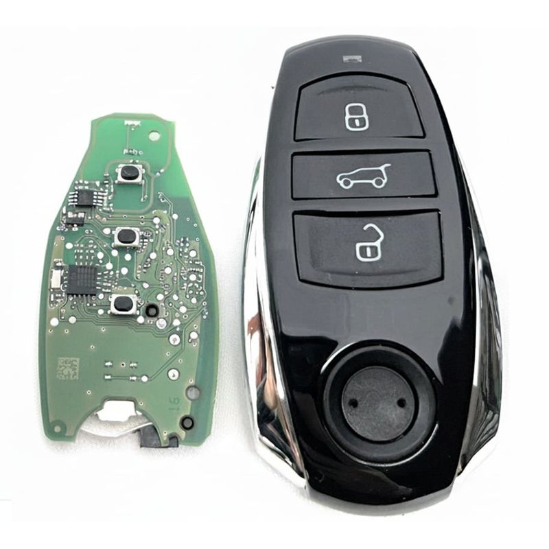 Auto si Moto - Electronice auto - Accesorii electronice auto - Cheie auto completa Techstar pentru VW Touareg, cu 3 butoane, programabila 434 MHz, cip 4A, echivalent OE 7P6959754 - Infinity.ro