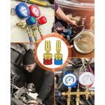 Auto si Moto - Reparatii si depanare - Scule auto - Scule si truse auto - Adaptor rapid R1234yf la R134a Techstar, set 2 cuple AC auto High Low Side 1/4 SAE pentru incarcare freon si service - Infinity.ro