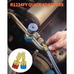 Auto si Moto - Reparatii si depanare - Scule auto - Scule si truse auto - Adaptor rapid R1234yf la R134a Techstar, set 2 cuple AC auto High Low Side 1/4 SAE pentru incarcare freon si service - Infinity.ro