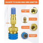 Auto si Moto - Reparatii si depanare - Scule auto - Scule si truse auto - Adaptor rapid R1234yf la R134a Techstar, set 2 cuple AC auto High Low Side 1/4 SAE pentru incarcare freon si service - Infinity.ro