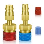 Auto si Moto - Reparatii si depanare - Scule auto - Scule si truse auto - Adaptor rapid R1234yf la R134a Techstar, set 2 cuple AC auto High Low Side 1/4 SAE pentru incarcare freon si service - Infinity.ro