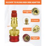Auto si Moto - Reparatii si depanare - Scule auto - Scule si truse auto - Adaptor rapid R1234yf la R134a Techstar, set 2 cuple AC auto High Low Side 1/4 SAE pentru incarcare freon si service - Infinity.ro