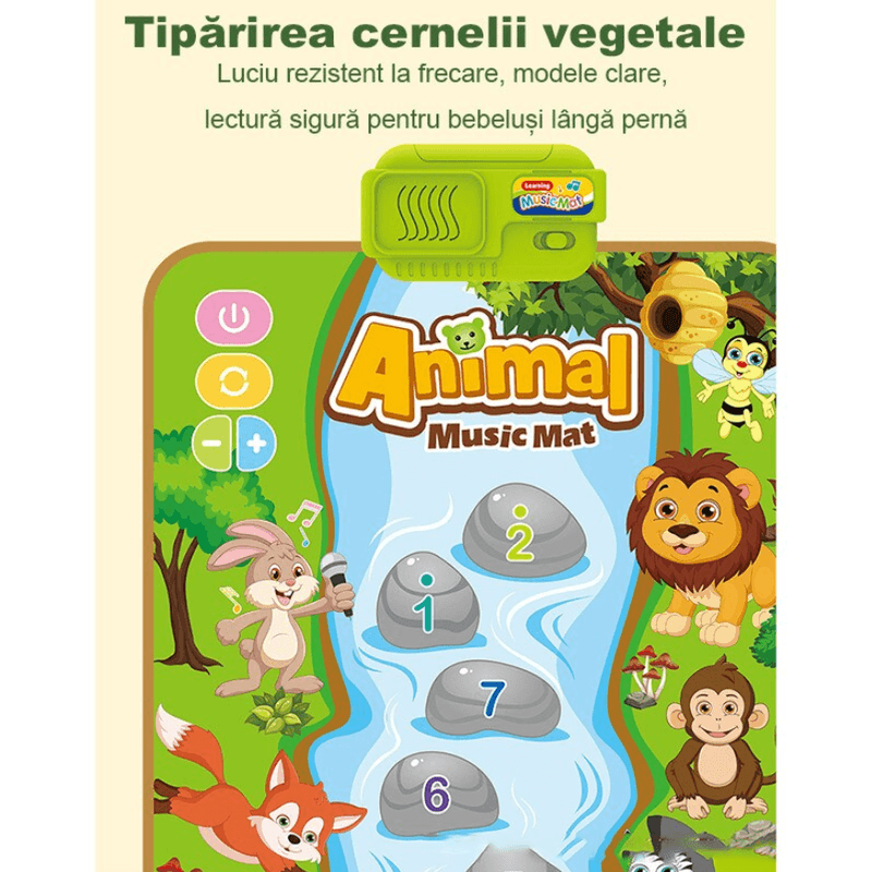 Casa si Gradina - Textile si covoare - Covoare - Covoare copii - Covoras muzical interactiv copii,  melodii si sunete, taste numeric, 80x50cm - Infinity.ro