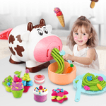 Jucarii, Copii si Bebe - Jucarii si jocuri - Jucarii & jocuri educative - Jocuri si jucarii educative - Set jucarii interactive 2 in 1, masina de paste si inghetata, 8 culori de aluat non-toxic, accesorii - Infinity.ro