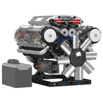 Jucarii, Copii si Bebe - Jucarii si jocuri - Vehicule si jucarii cu telecomanda - Motociclete de jucarie - Motor Clasic V8,  Kit STEM cu Design si Functii Reale, 552 pcs, functie baterii, Adulti si  Copii + 14 ani - Infinity.ro