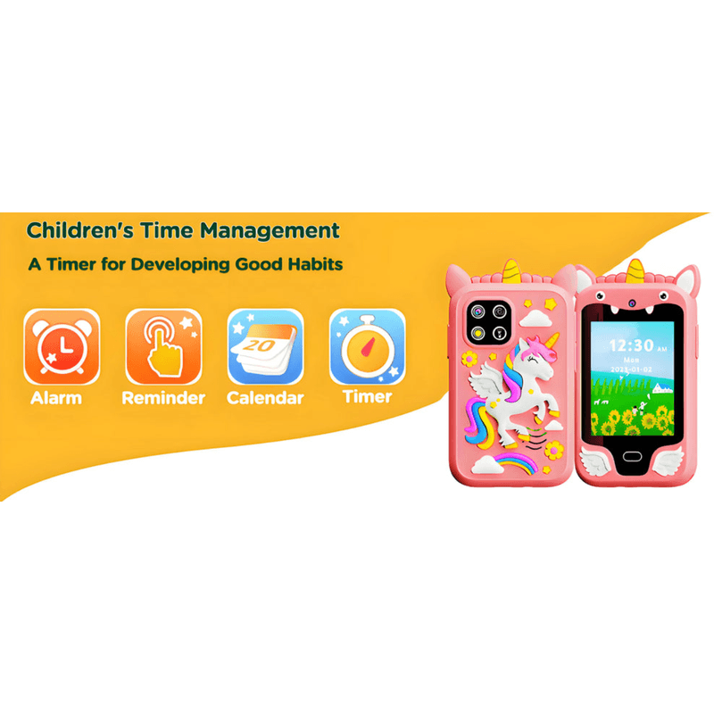 Jucarii, Copii si Bebe - Jucarii si jocuri - Jucarii & jocuri educative - Jucarii interactive - Telefon inteligent de jucarie cu ecran tactil pentru copii, muzica, camera, jocuri si functii educationale, 3 + ani - Infinity.ro