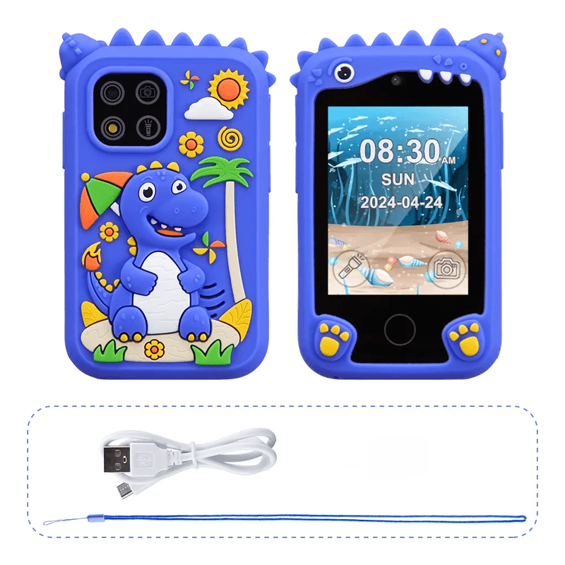 Jucarii, Copii si Bebe - Jucarii si jocuri - Jucarii & jocuri educative - Jucarii interactive - Telefon inteligent de jucarie cu ecran tactil pentru copii, muzica, camera, jocuri si functii educationale, 3 + ani - Infinity.ro