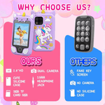 Jucarii, Copii si Bebe - Jucarii si jocuri - Jucarii & jocuri educative - Jucarii interactive - Telefon inteligent de jucarie cu ecran tactil pentru copii, muzica, camera, jocuri si functii educationale, 3 + ani - Infinity.ro