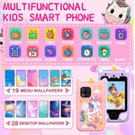 Jucarii, Copii si Bebe - Jucarii si jocuri - Jucarii & jocuri educative - Jucarii interactive - Telefon inteligent de jucarie cu ecran tactil pentru copii, muzica, camera, jocuri si functii educationale, 3 + ani - Infinity.ro