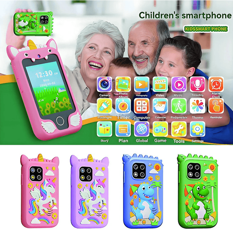 Jucarii, Copii si Bebe - Jucarii si jocuri - Jucarii & jocuri educative - Jucarii interactive - Telefon inteligent de jucarie cu ecran tactil pentru copii, muzica, camera, jocuri si functii educationale, 3 + ani - Infinity.ro