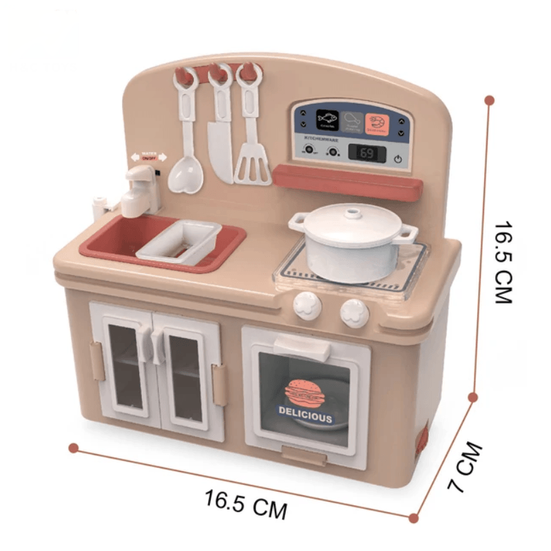Jucarii, Copii si Bebe - Jucarii si jocuri - Jucarii de rol - Bucatarii copii - Set de Bucatarie,  Jucarie Interactiv cu 13 piese – Lumini si Sunete pentru Copii, 3ani+ - Infinity.ro