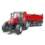 Jucarii, Copii si Bebe - Jucarii si jocuri - Vehicule si jucarii cu telecomanda - Utilaje constructie de jucarie - Tractor cu Remorca 50cm, Lumini si Sunete realistice, Jucarie Interactiva pentru Micii Fermieri, 3ani+ - Infinity.ro