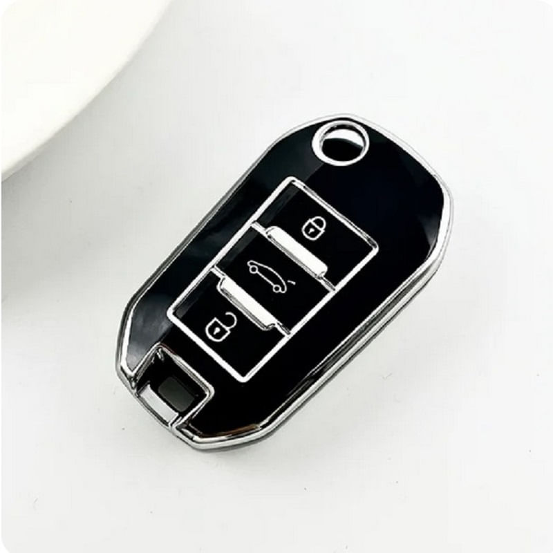 Auto si Moto - Electrice auto - Alte accesorii electrice auto - Husa pentru cheie briceag Peugeot 208 308 508 2008 Citroen C4 C3 Cactus Opel Corsa F Crossland X - Infinity.ro