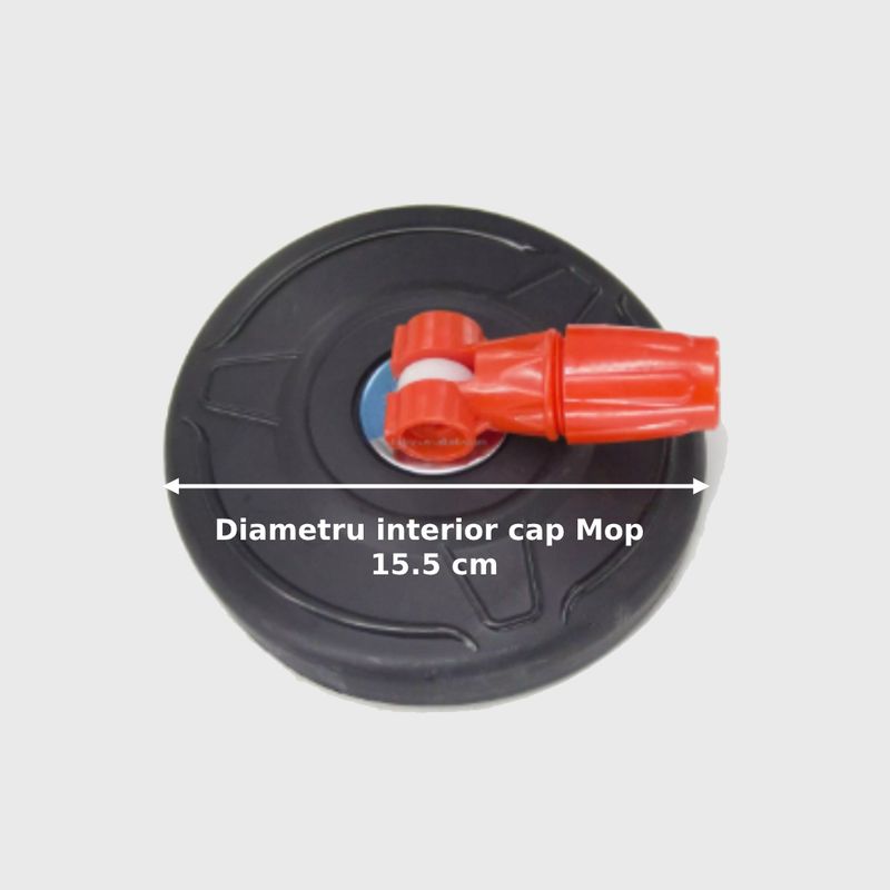 Market - Curatenie si intretinere casa - Produse menaj - Maturi si farase - Set galeata cu storcator si mop rotativ PAA-home®, coada mop metal telescopia 360 grade rotatie, mop, cos stoarcere detasabil, orificiu scurgere apa si 2 lavete microfibra rotunde, culoare negru rosu - Infinity.ro