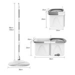 Market - Curatenie si intretinere casa - Produse menaj - Maturi si farase - Set galeata cu 2 cuve separabile si mop rotativ PAA-home, coada mop metal telescopica, 360 grade rotatie mop, cos stoarcere inox, recipient detergent, 2 rezerve mop rotunde, culoare gri - Infinity.ro