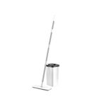 Market - Curatenie si intretinere casa - Produse menaj - Maturi si farase - Set mop cu galeata PAA-home®, mop plat din microfibra, cuve spalare si uscare, 2 lavete, 3.2 L, alb - Infinity.ro