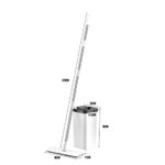 Market - Curatenie si intretinere casa - Produse menaj - Maturi si farase - Set mop cu galeata PAA-home®, mop plat din microfibra, cuve spalare si uscare, 2 lavete, 3.2 L, alb - Infinity.ro