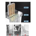 Market - Curatenie si intretinere casa - Produse menaj - Maturi si farase - Set mop cu galeata PAA-home®, mop plat din microfibra, cuve spalare si uscare, 2 lavete, 3.2 L, alb - Infinity.ro