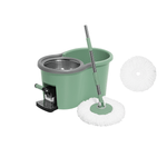 Market - Curatenie si intretinere casa - Produse menaj - Maturi si farase - Set galeata cu pedala si mop rotativ PAA-home, coada mop metal telescopica, 360 grade rotatie mop, cos stoarcere inox, 2 rezerve mop rotunde, culoare verde olive - Infinity.ro