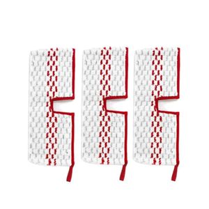 Set 3 rezerve mop PAA-home, compatibile cu Vileda 1-2 Spray Max Mop Refill si O-cedar ProMist Max microfibra culoare rosu cu alb