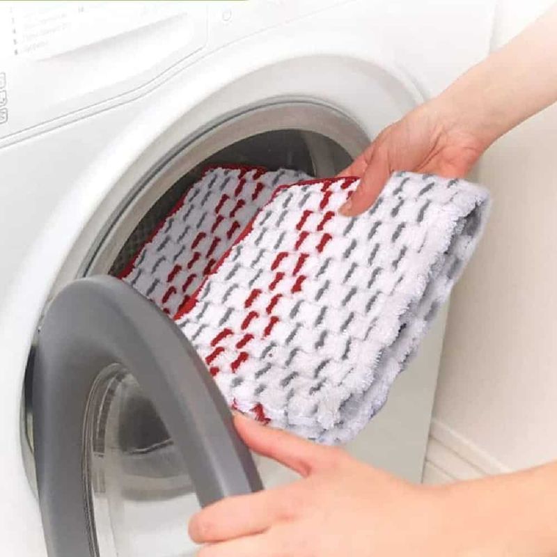 Market - Curatenie si intretinere casa - Produse menaj - Accesorii curatenie - Set 3 rezerve mop PAA-home, compatibile cu Vileda 1-2 Spray Max Mop Refill si O-cedar ProMist Max microfibra culoare rosu cu alb - Infinity.ro